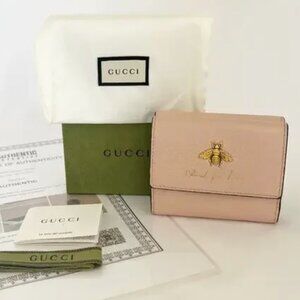 GUCCI Blind For Love Bee Accent Compact Wallet COA